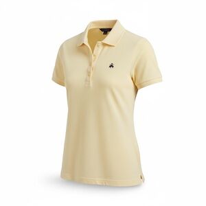 Brooks Brothers Polo Shirt Women Medium Ladies Yellow Casual Performance Preppy